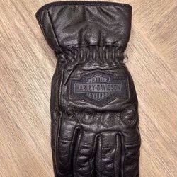 Harley Davidson Black Leather Woman’s Motorcycle Gloves 