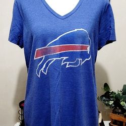 Buffalo Bills Blue V-Neck Woman's Fanatics T-Shirt