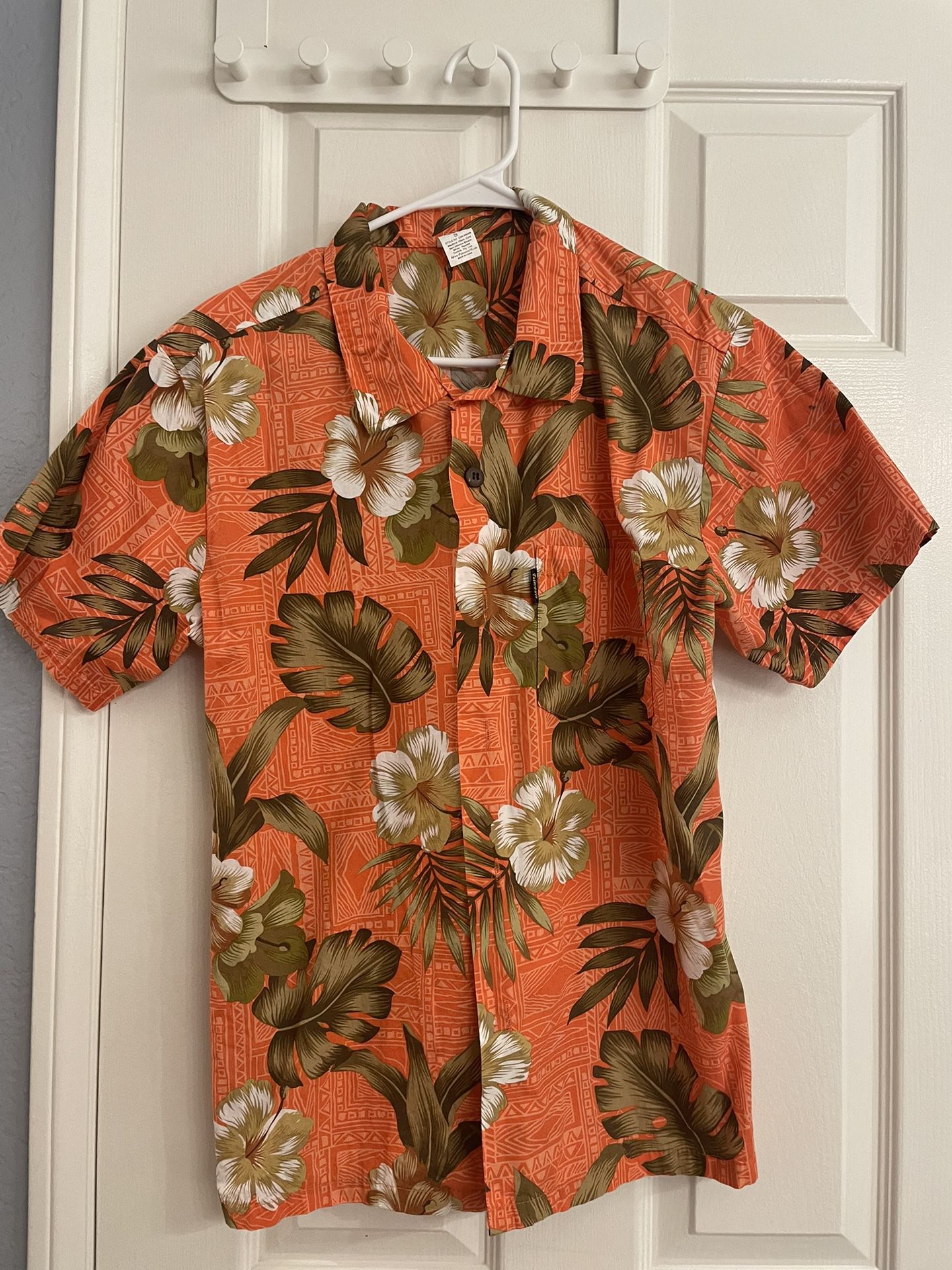 Men’s Hawaiian Orange Shirt