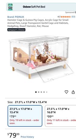 Transparent Hamster Cage