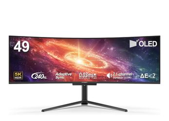 INNOCN 49" 49Q1S OLED Curved Gaming Monitor 5120 x 1440p 240Hz, 0.03ms, USB Type C 90W, HDMI 2.1