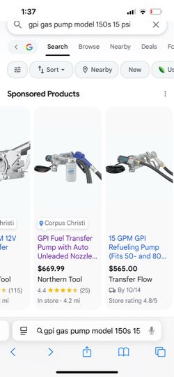 GPI fuel transfer pump used