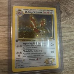 Lt Surge’s Fearow 1st Edition Holographic Rare - Gym Heroes Set #7/132