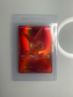 Red Victini Pokemon Card