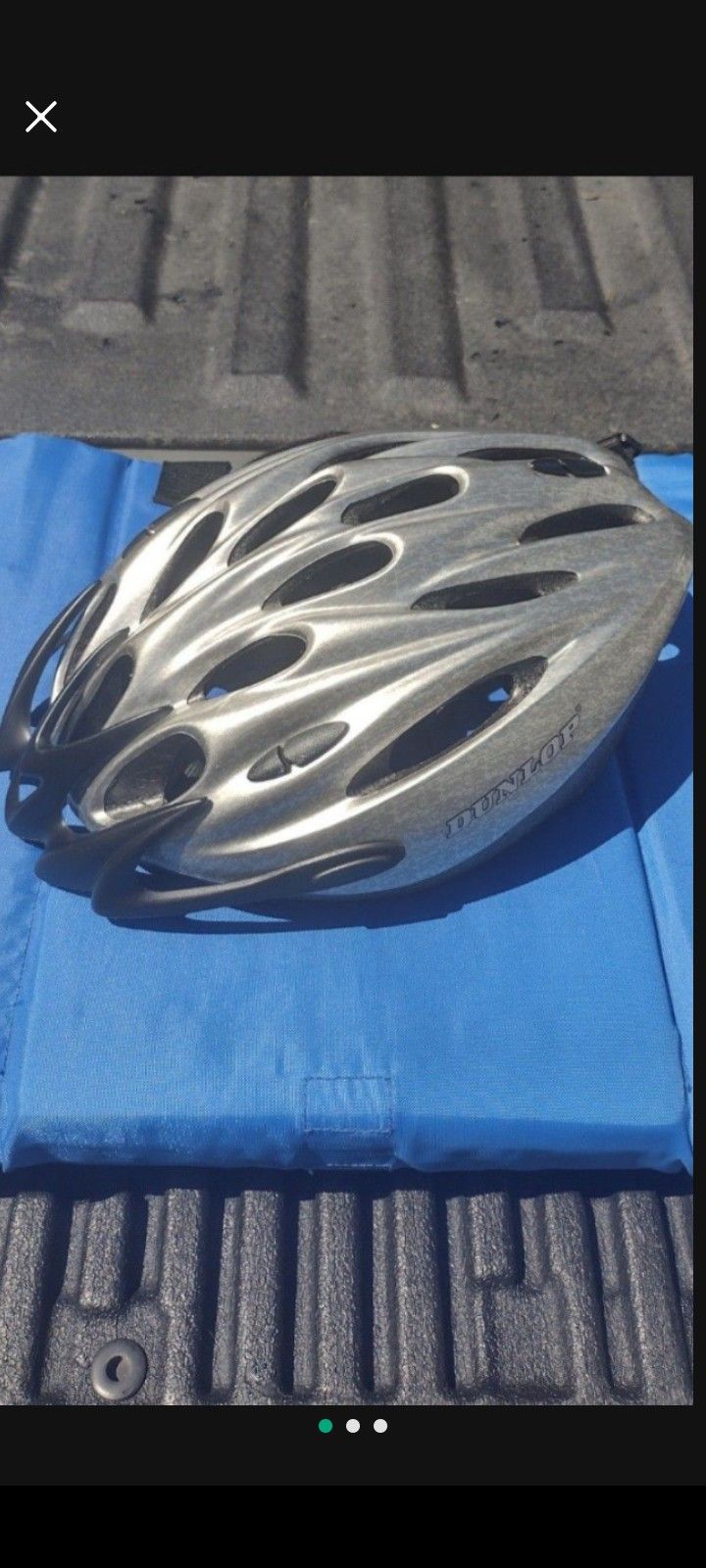 🔥 ONLY $10!! EX COND MED. SIL/BLK DUNLOP COOLHEAD ADJ. BIKE HELMET