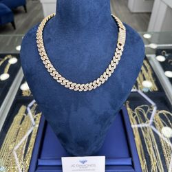 Chain Cubanlink 12,5 MM By 21 Inch Diamonds 💎 Real