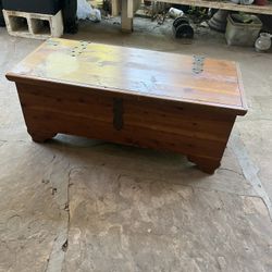 Vintage Antique Beautiful Wood Chest 36” Length, 16” Width, 14” Tall