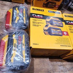 6.0 Dewalt Flexvolt Baterie $120 1 Baterie Each $$120