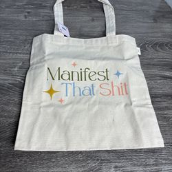 13"x13" Tote/Book Bag "Manifest that S**t" Talking Out of Turn NEW