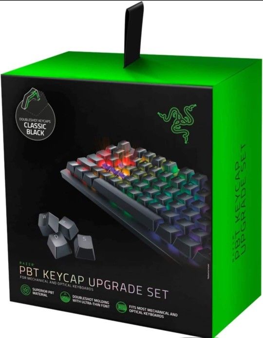 Razer PBT Keycap Upgrade Set - Classic Black