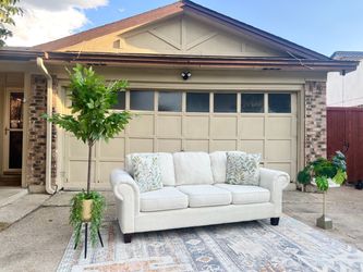 3 Seater Cream Sofa Couch - Delivery Available