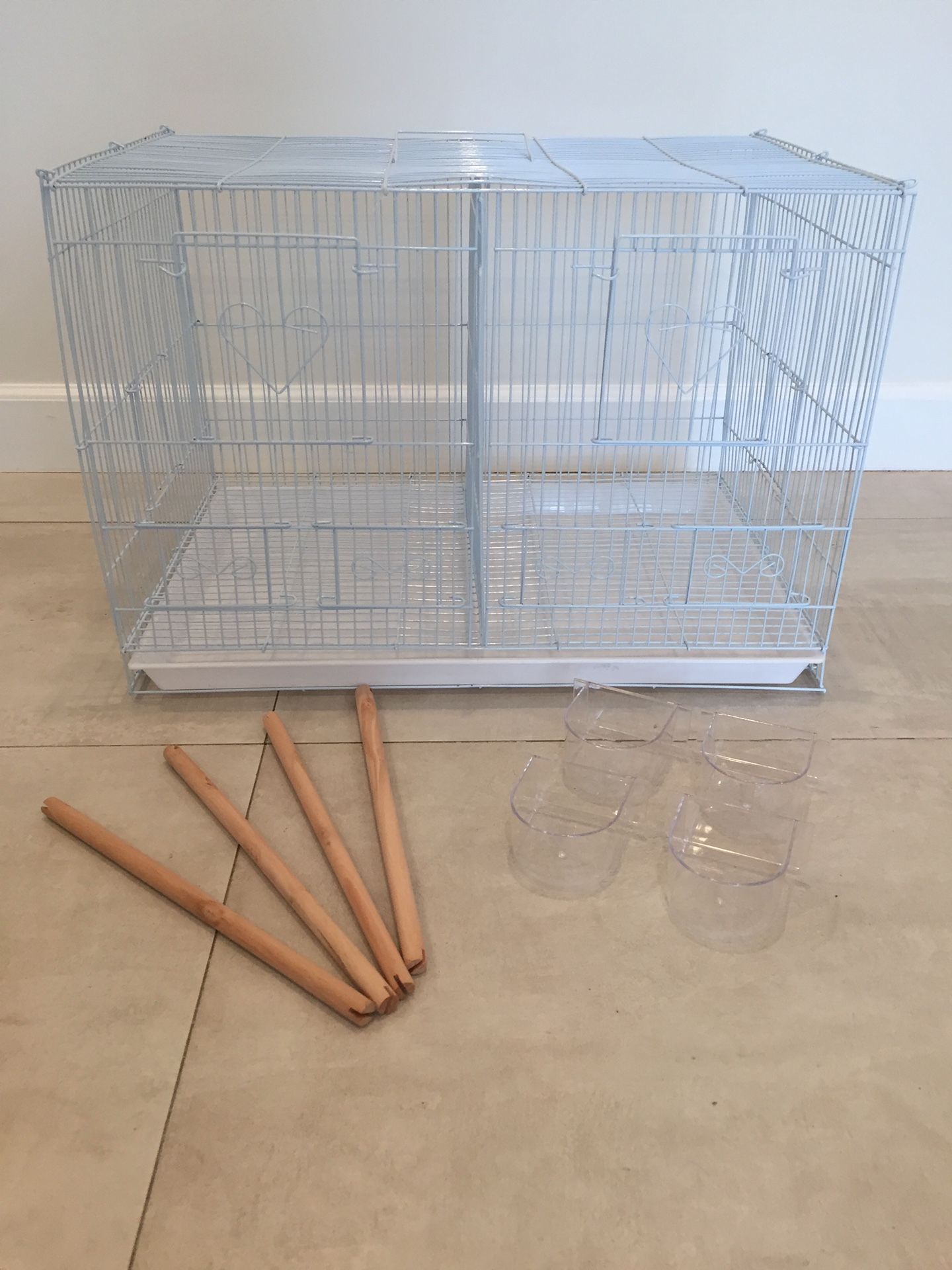 Rectangular Bird Cage With Divider BRAND NEW