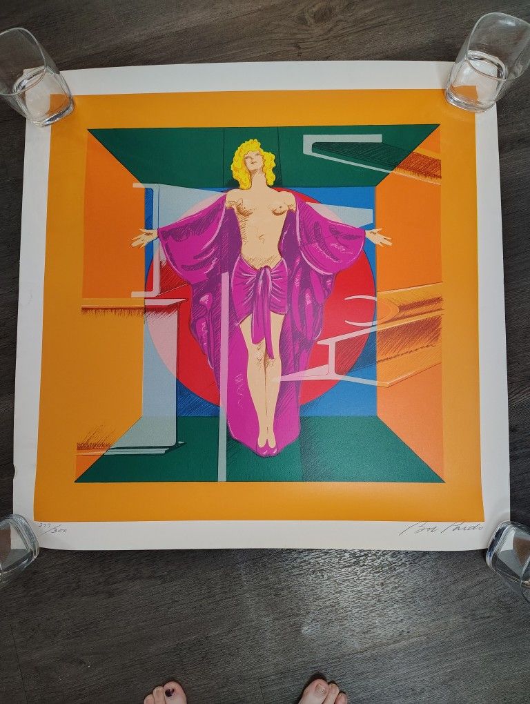 Authentic Signed And Numbered Bob Pardo, Crucifixion Serigraph