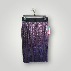 Womens Small bold elements sequence skirt dark purple