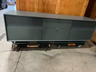 Blu dot blue green media tv console