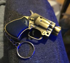 Mini Revolver Shaped Keychain