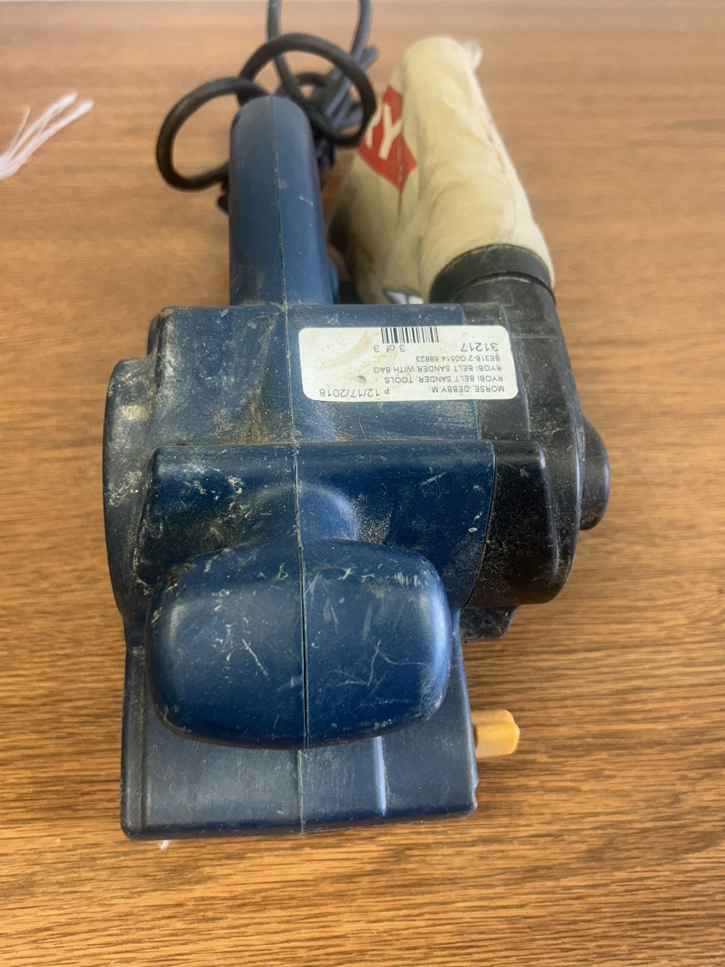 Ryobi Belt Sander with Dust Bag