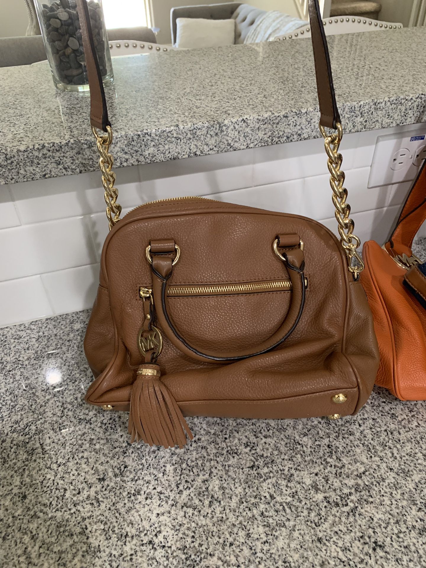 Michael Kors brown leather purse