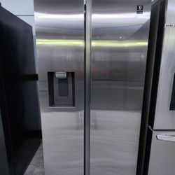 NEW SAMSUNG SIDE BY SIDE REFRIGERATOR ALL AROUND COOLING WITH 1 YEAR WARRANTY  /1 AÑO DE GARANTIA POR ESCRITO 