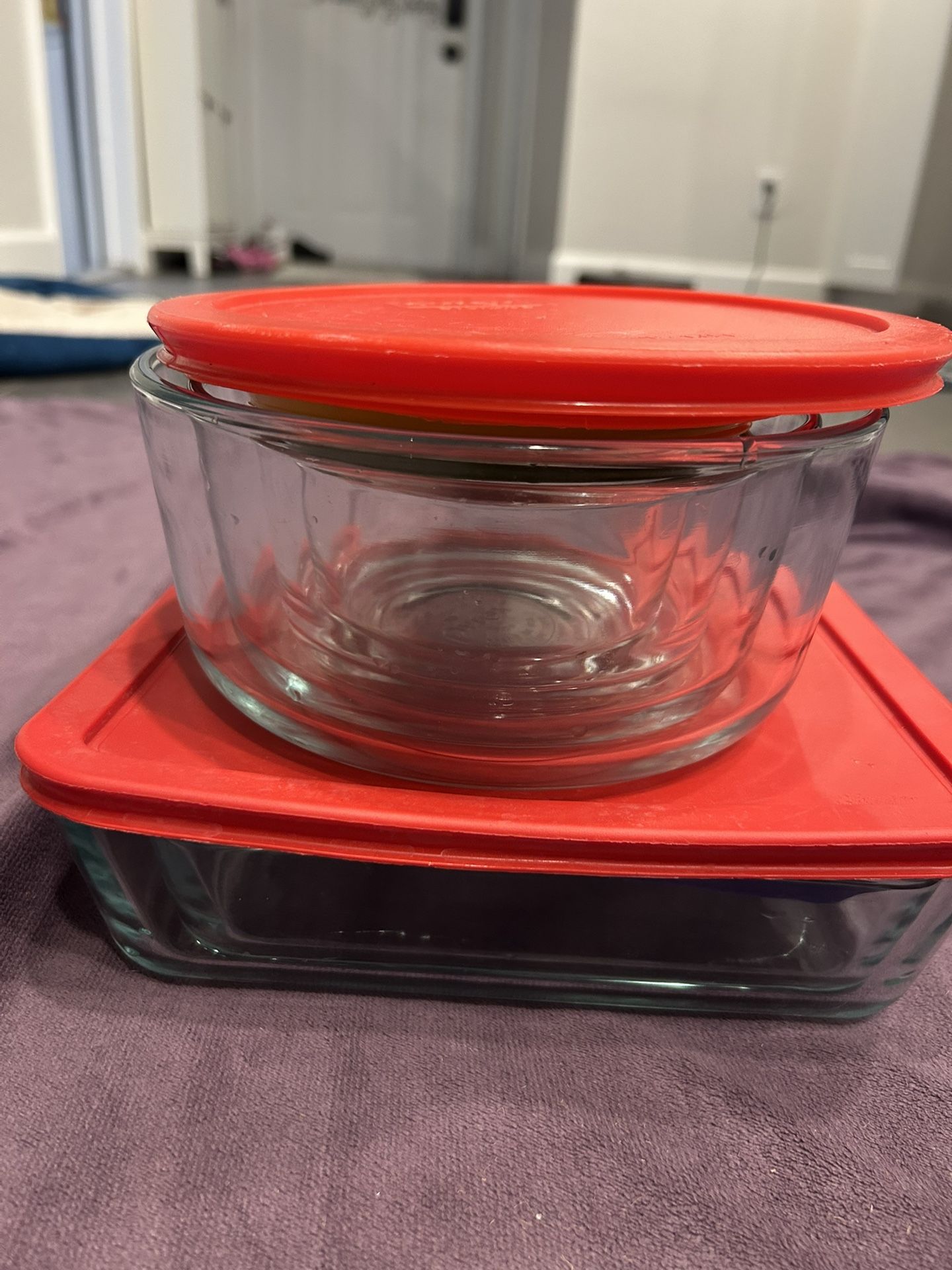 Glass Food Storage Bowls with Lids – 12pc Set (Pyrex Style)