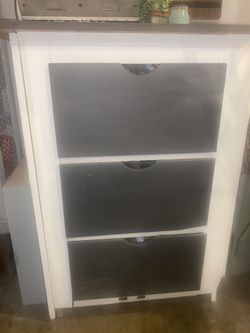 Large Wooden FileCabinet, 24 Drawer White Cabinet
