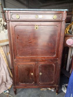 Antique French Secretaire In Mahogany, Louis XVI Period