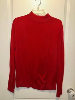 Men's MURANO red mock turtleneck sweater modern performance size medium