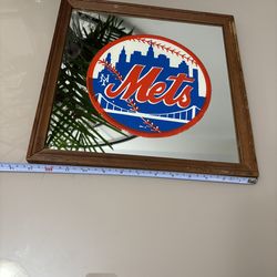 Vintage New York Mets framed mirror