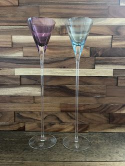 Orrefors Sweden Long Stem Martini Glasses