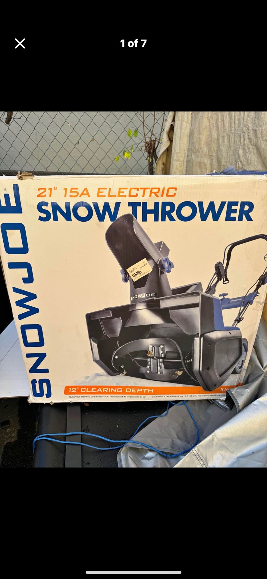 Brand new  Snow Joe Ultra 15 Amp Electric Corded Snow Blower 2 Blade Auger 21 Inch Wide SJ625E