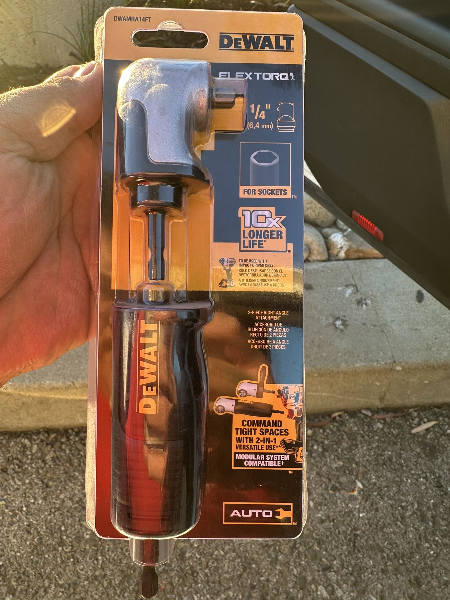 DEWALT 2-in-1 1/4 Right Angle Drill Attachment