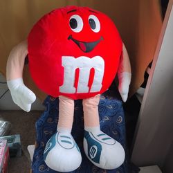 Jumbo Red M&M's Candy  Plush Stuffed Animal Ace Novelty
