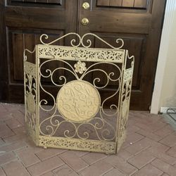 Vintage Wrought Iron Fireplace Guard
