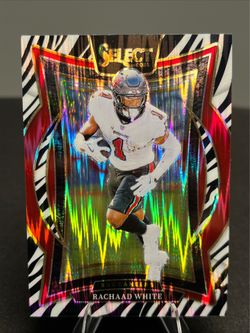 2025 Panini Select Concourse Rachaad White #88 Zebra Shock Prizm