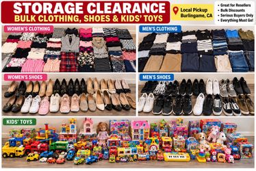 🔥 STORAGE CLEARANCE – BULK SALE – BURLINGAME, CA 🔥  We’re moving and closing our storage unit