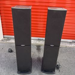 Polk Audio RT2000i powered Tower Speakers Home Theater 