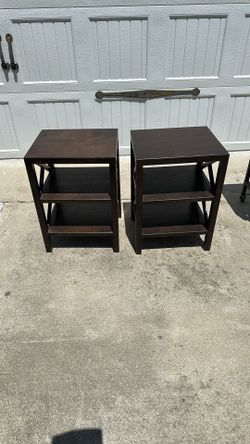 3 Tiered Square Wooden accent Tables