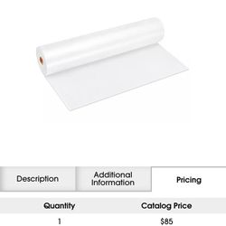 50" 16 X 200 Ft 2 Mil Thick Plastic Poly Sheeting For Painting Or Equipment Wrapping Clear FDA
