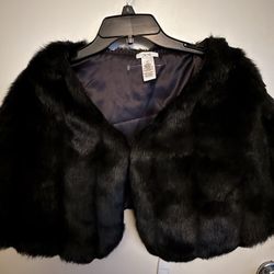 Caché Faux Fur Shawl - Scarf for Winter, Fashionable Party and Commuter Wear