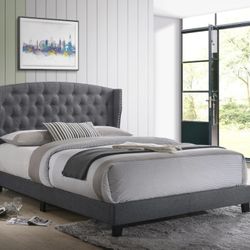 Rosemary Gray King Platform Bed


