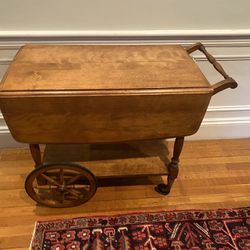 Antique maple Tea/Bar Cart