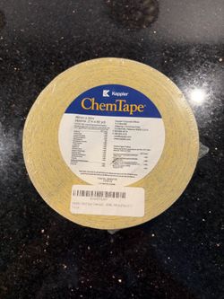 Kappler Chem Tape Yellow 2” x 180' Chemical Resistant for Taping Gloves, Boots..