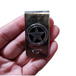 Silver Toned Texas Rangers Money Clip 2"