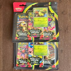 Pokemon Perfect Order 3-pack Blister Sealed Lot of 2
