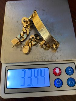 14k solid gold men ID bracelet 8 inches pick up only!!