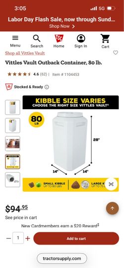 Large & Medium Food Storage Gamma2