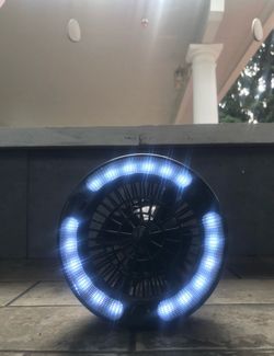 2 Camping Items: 1) Camping/Backyard Black Flag Bug Zapper 2) Battery Powered Fan And Light! Plenty Of Life