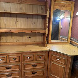 3 piece antique dresser set