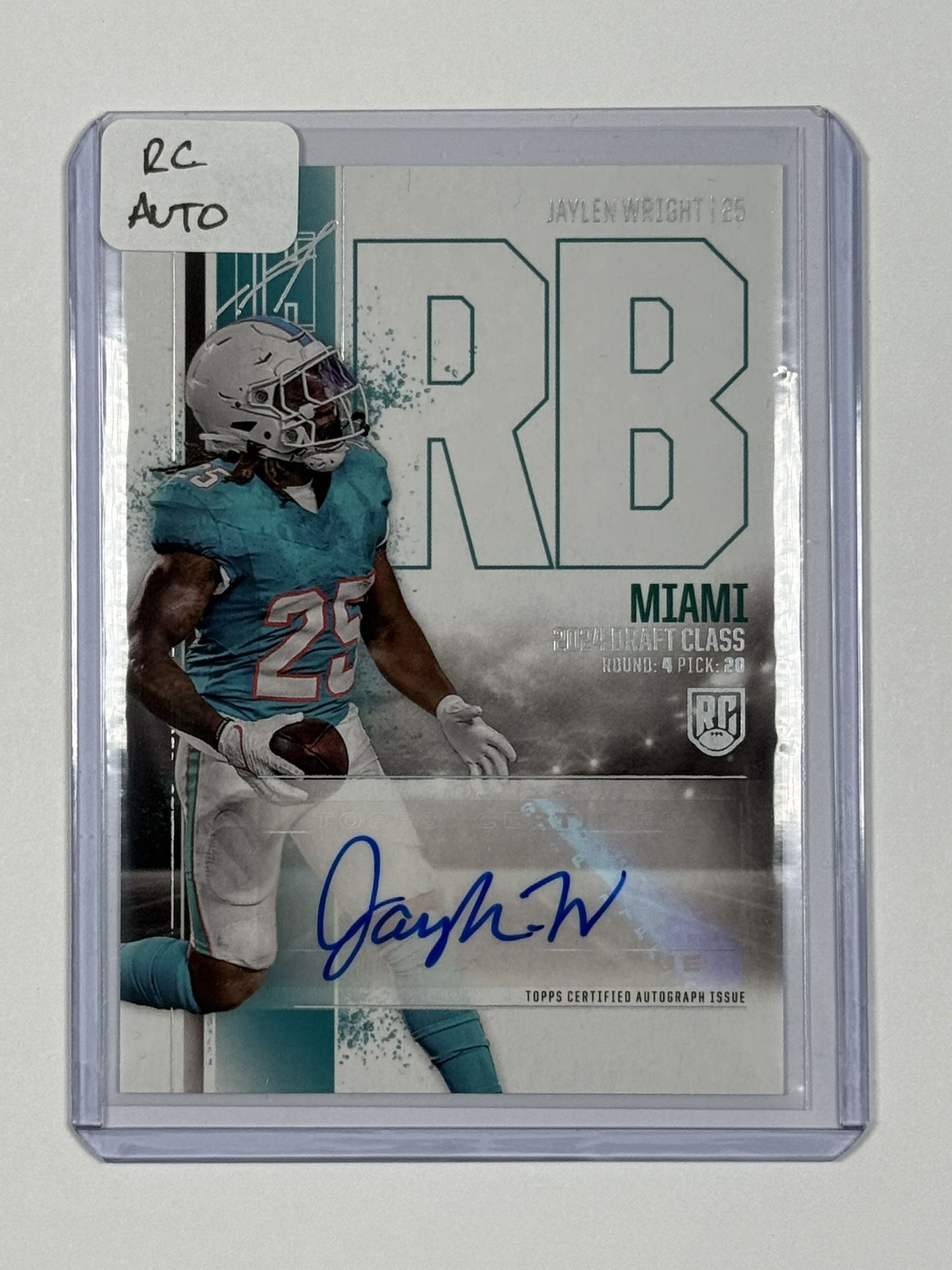 2024 Topps Signature Class #RCA-JWR Jaylen Wright RC Auto