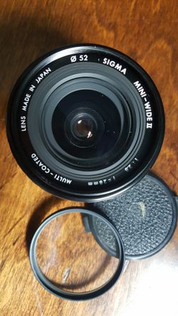 35 mm camera lenses. Sigma lenses